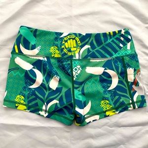 Koala / Jungle themed shorty spandex with pockets.